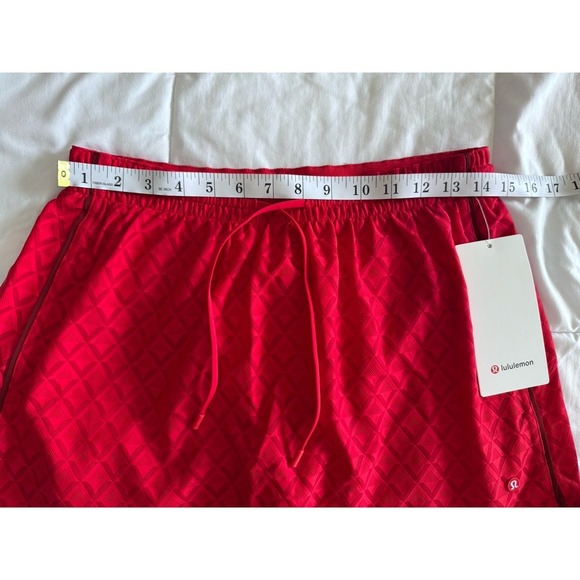 New Lululemon Textured Mesh High-Rise Tennis Skirt Red Size Medium Skort Golf - Picture 5 of 13